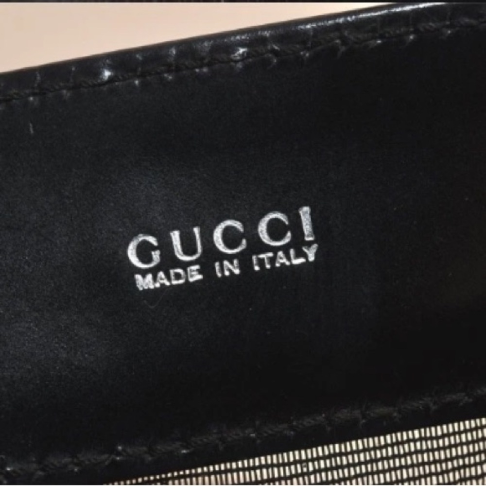 Gucci Black Mesh Tote Bag with Pouch EUC - Picture 12 of 16